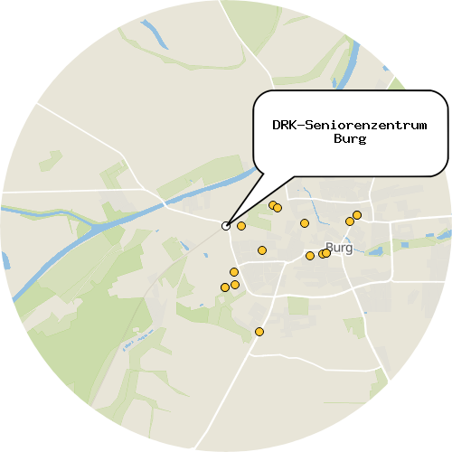 Kartenausschnitt für die Firma DRK-Seniorenzentrum Burg