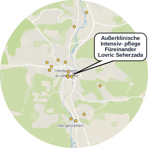 Kartenausschnitt für die Firma Außerklinische Intensiv- pflege Füreinander Lovric Seherzada