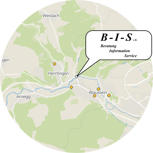 Kartenausschnitt für die Firma B - I - S e.K.  Inh. Wolfgang Müller