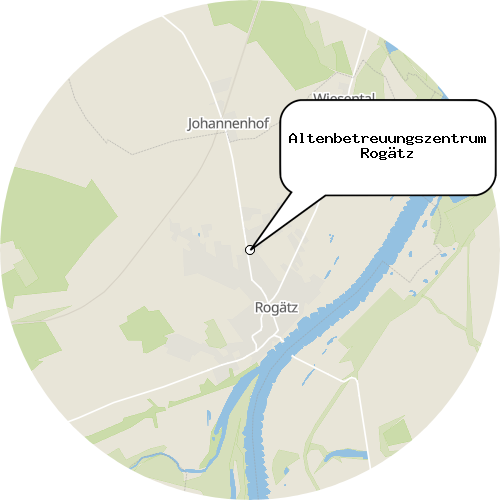 Kartenausschnitt für die Firma Altenbetreuungszentrum Rogätz