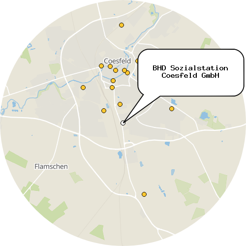 Kartenausschnitt für die Firma BHD Sozialstation Coesfeld GmbH