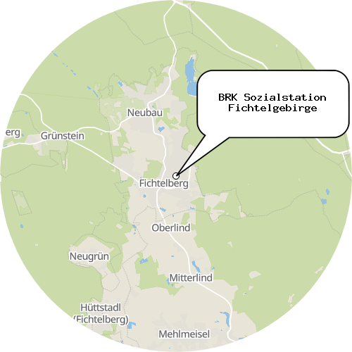 Kartenausschnitt für die Firma BRK Sozialstation Fichtelgebirge