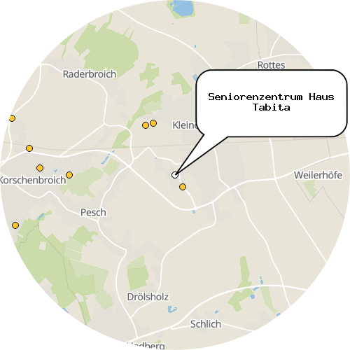 Kartenausschnitt für die Firma Seniorenzentrum Haus Tabita