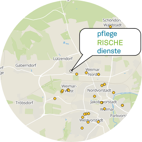 Kartenausschnitt für die Firma Pflegedienste Rische GmbH NL WE Nord