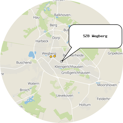 Kartenausschnitt für die Firma SZB Wegberg