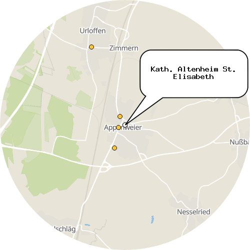 Kartenausschnitt für die Firma Kath. Altenheim St. Elisabeth