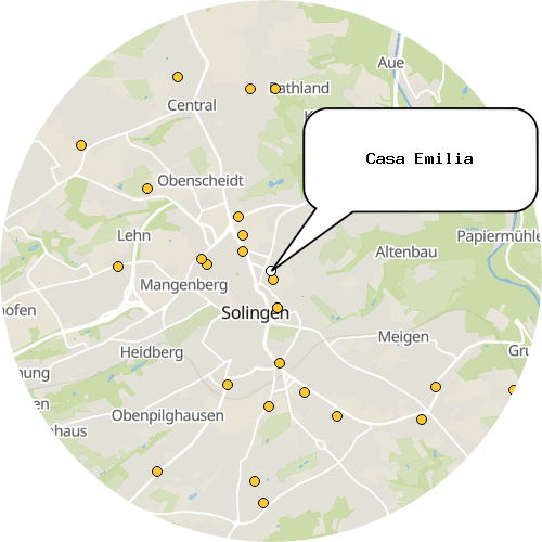 Kartenausschnitt für die Firma Casa Emilia