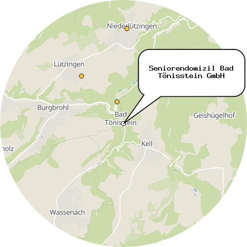 Kartenausschnitt für die Firma Seniorendomizil Bad Tönisstein GmbH