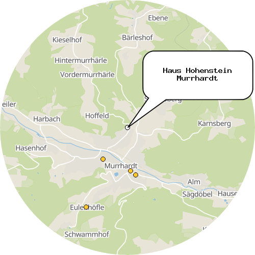 Kartenausschnitt für die Firma Haus Hohenstein Murrhardt