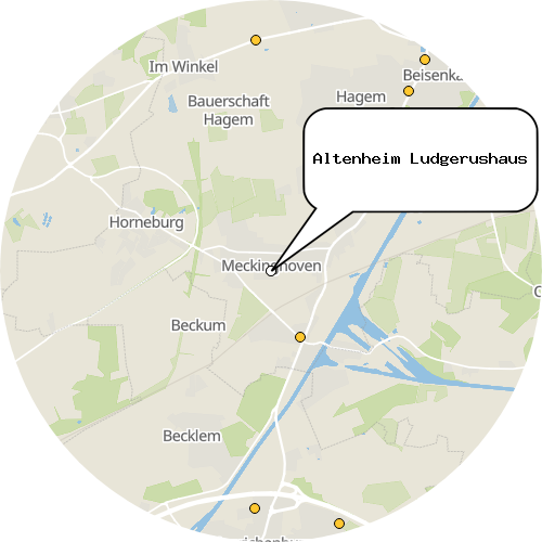 Kartenausschnitt für die Firma Altenheim Ludgerushaus