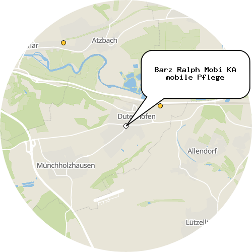 Kartenausschnitt für die Firma Barz Ralph Mobi KA mobile Pflege