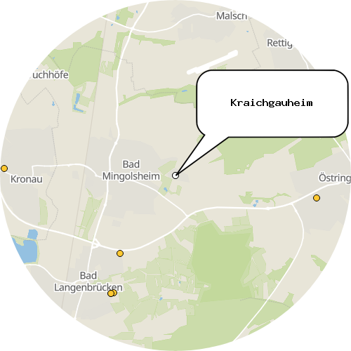 Kartenausschnitt für die Firma Kraichgauheim