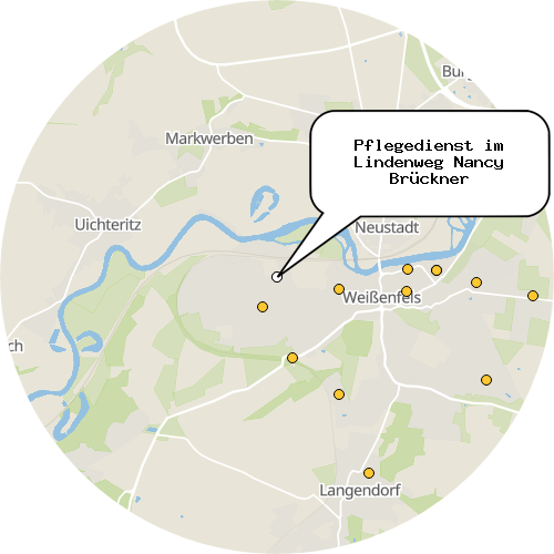 Kartenausschnitt für die Firma Pflegedienst im Lindenweg Nancy Brückner