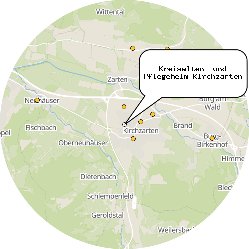 Kartenausschnitt für die Firma Kreisalten- und Pflegeheim Kirchzarten