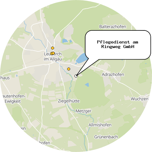Kartenausschnitt für die Firma Pflegedienst am Ringweg GmbH
