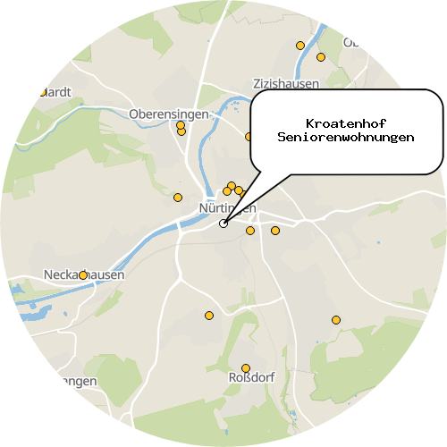 Kartenausschnitt für die Firma Kroatenhof Seniorenwohnungen