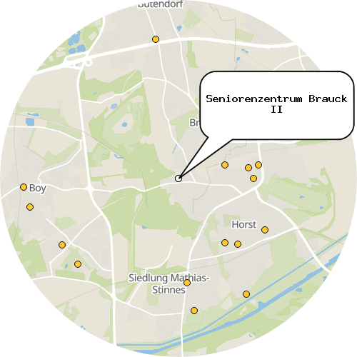 Kartenausschnitt für die Firma Seniorenzentrum Brauck II