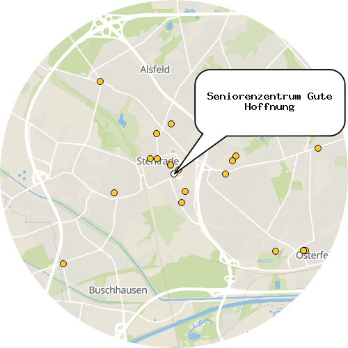 Kartenausschnitt für die Firma Seniorenzentrum Gute Hoffnung